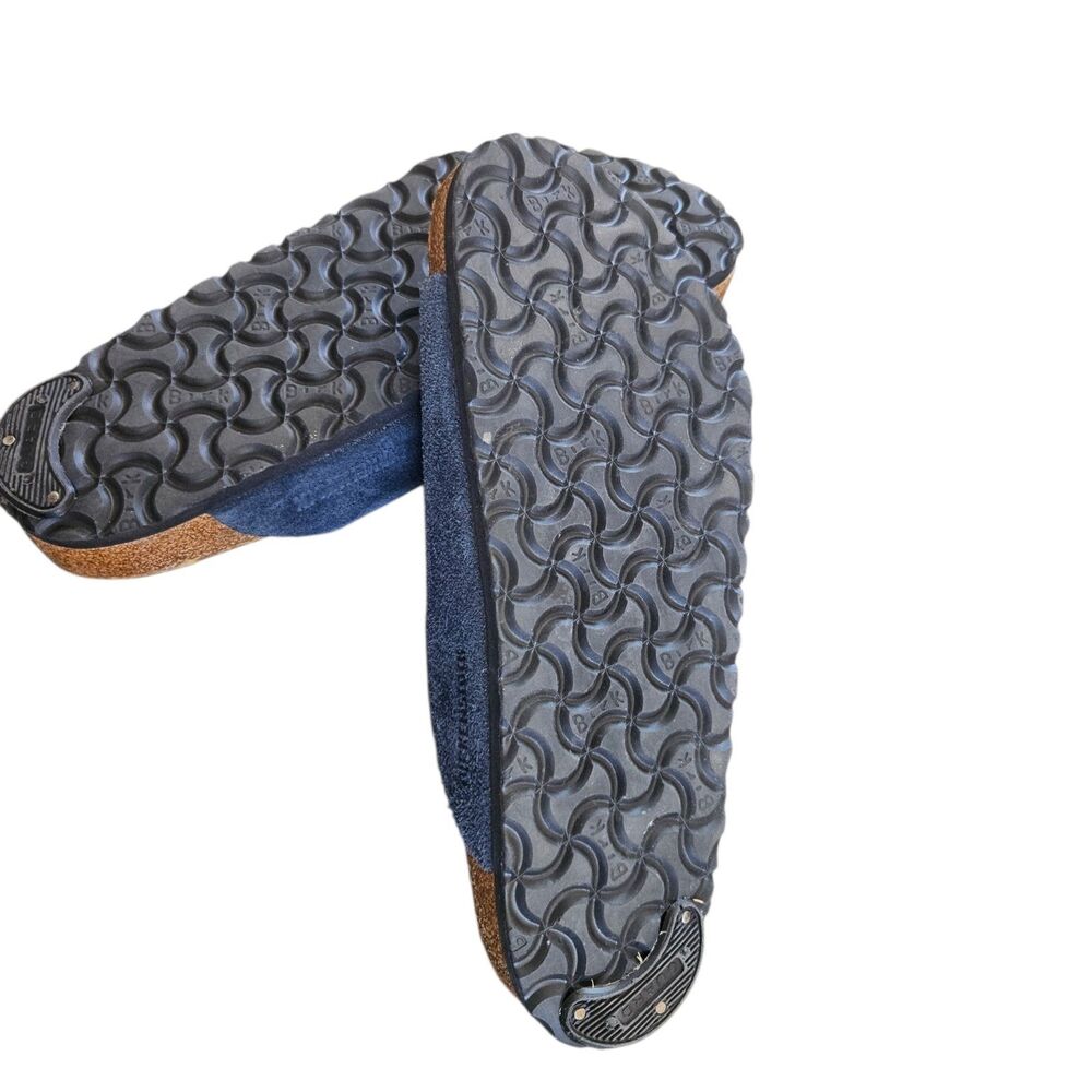 Birkenstock Zurich Sandals EU 40 Regular New Navy Blue Soft Footed Suede Slides - Picture 7 of 13
